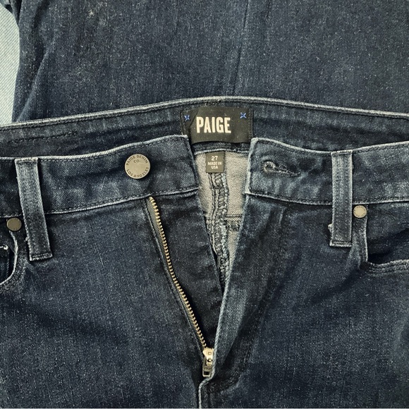 PAIGE Flora Straight Crop Jeans in Merritt With Ruffle Sz 27 - Picture 5 of 8